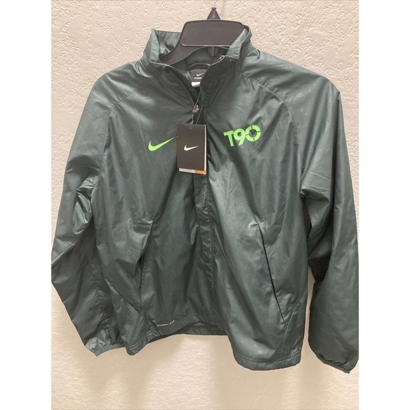 Nike Jackets & Coats Nike Long Sleeve Stormfit T9 Green Soccer Rain